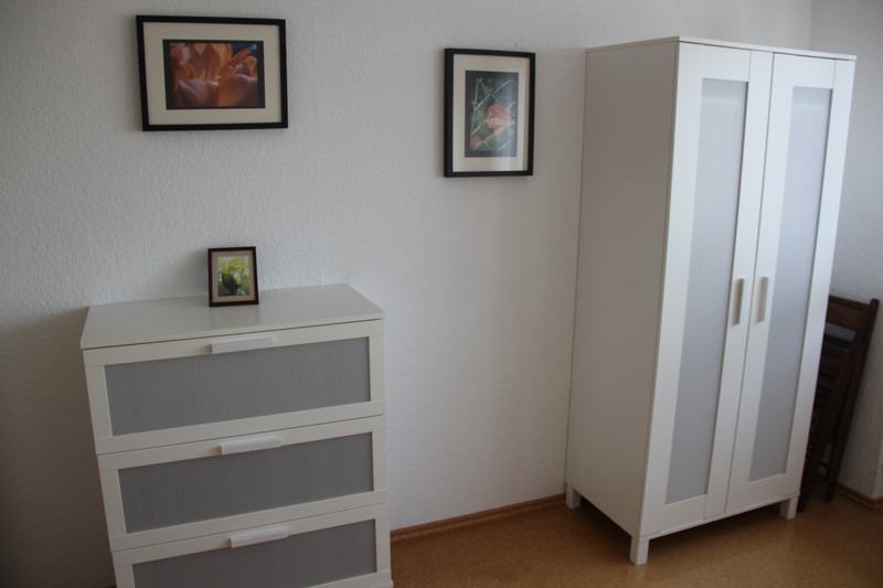 Das Schlafzimmer unserer 2(/3)-Zimmer-Ferienwohnung