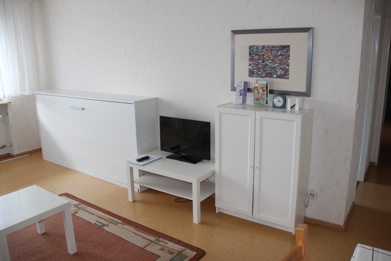 Das Wohnzimmer unserer 2(/3)-Zimmer-Ferienwohnung